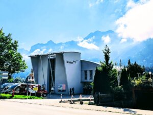 Blick auf die Talstation der Breitenbergbahn in Pfronten