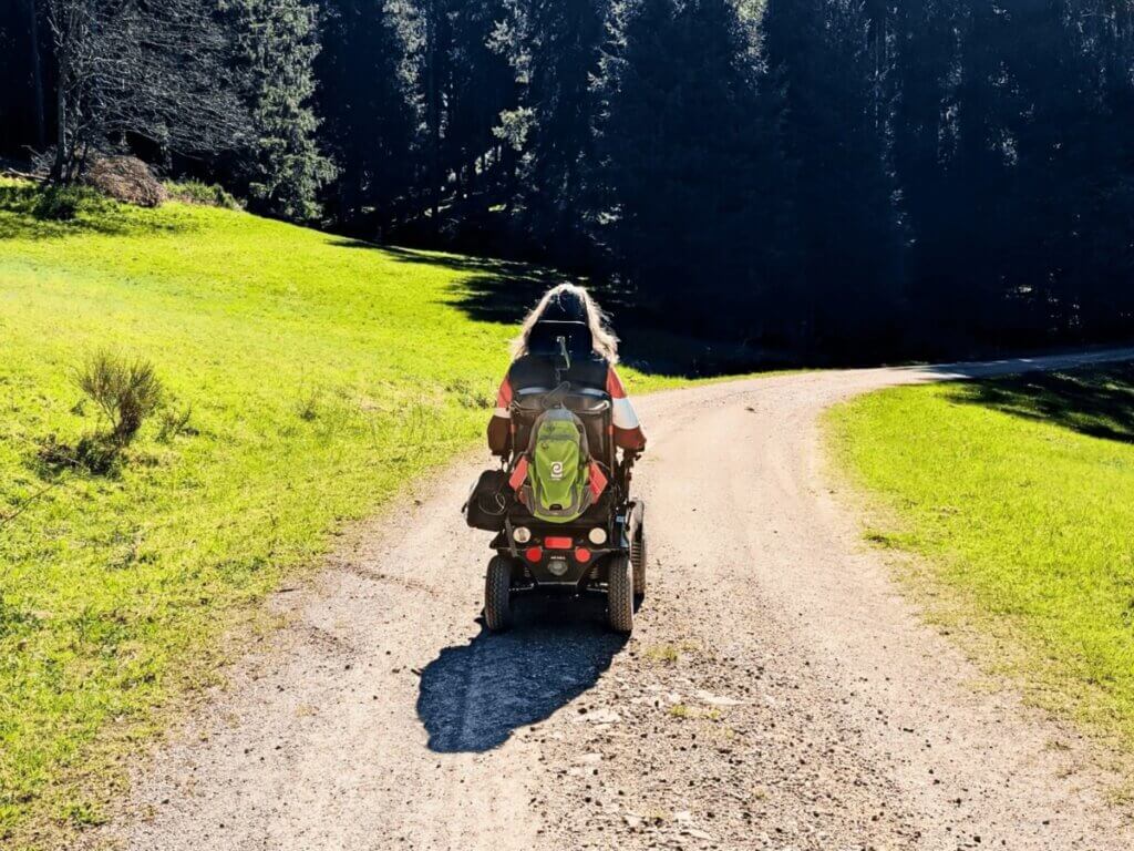 Outdoor Rollstuhl auf Eifelschleife Wilder Buchenwald