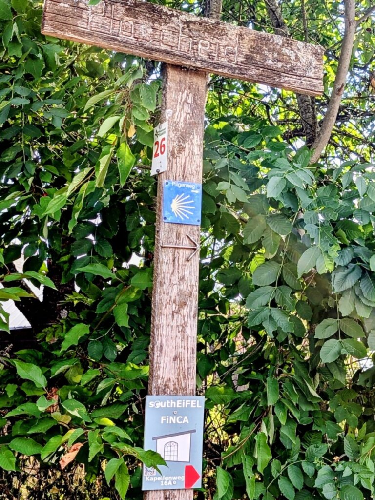 Wegmarkierung Nummer 26 des Naturparks Südeifel