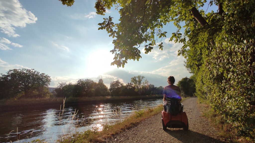 Mit dem Rollstuhl in Heidelberg.